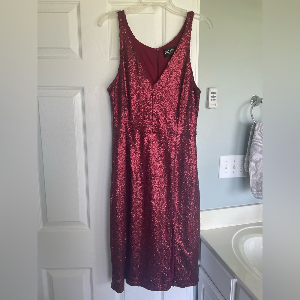 Sequence Burgundy Womens Dress